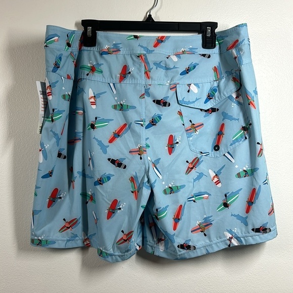 Saxx BETAWAVE 17" 2N1 DropTemp Cooling Liner Ballpark Pouch Swim Trunks 38 Surf - Picture 5 of 11